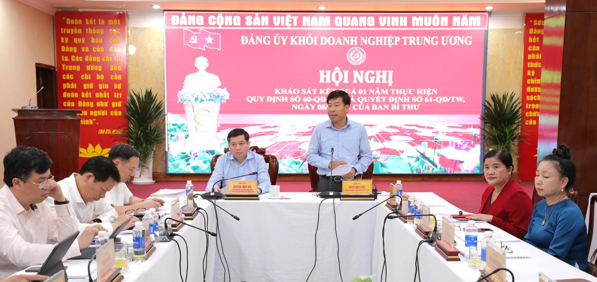 Bí thư Tỉnh ủy Bình Phước Nguyễn Mạnh Cường phát biểu tại hội nghị.