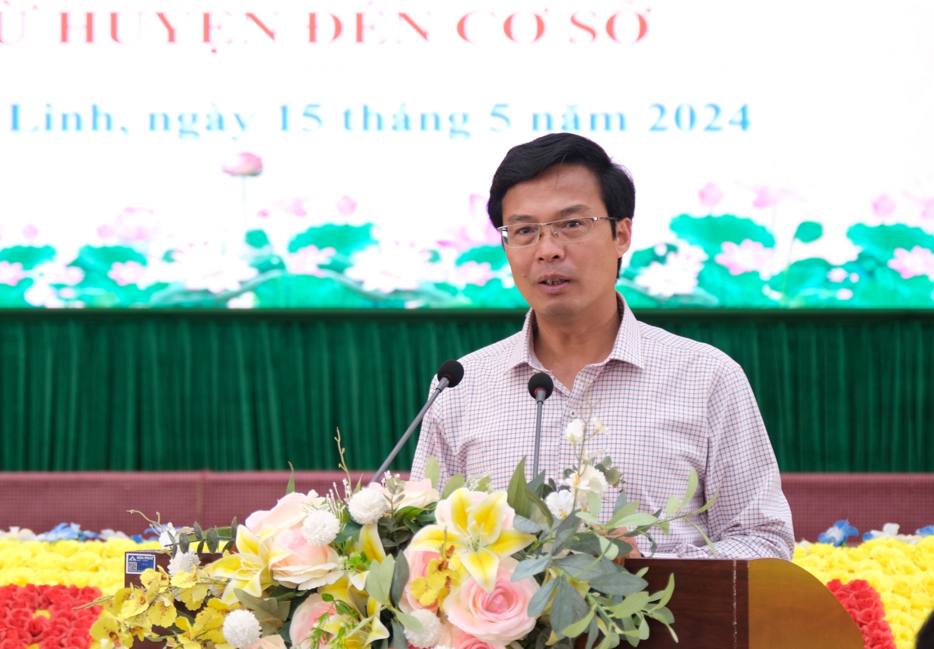 Đồng chí Đinh Văn Tuấn - Bí thư Huyện ủy Di Linh phát biểu kết luận Hội nghị