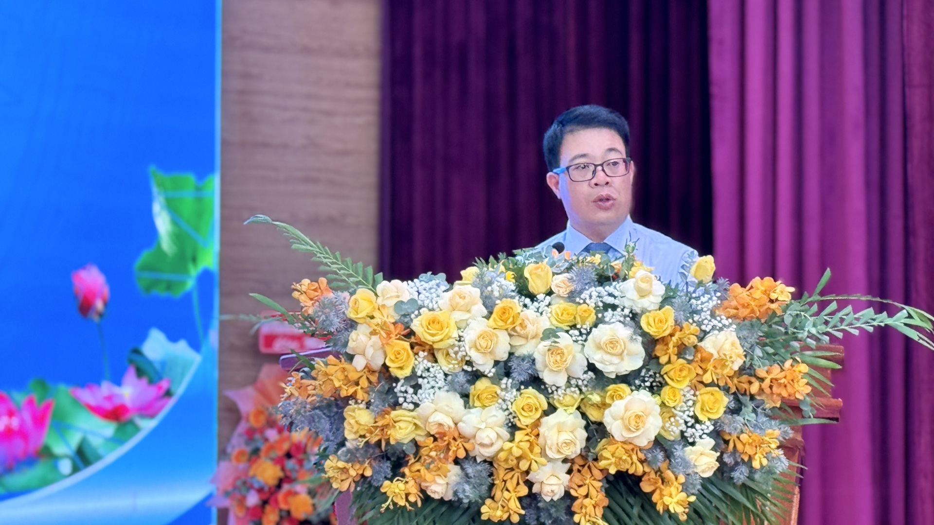 Đồng chí Nguyễn Ngọc Phúc - Phó Chủ tịch UBND tỉnh phát biểu chỉ đạo tại Đại hội 