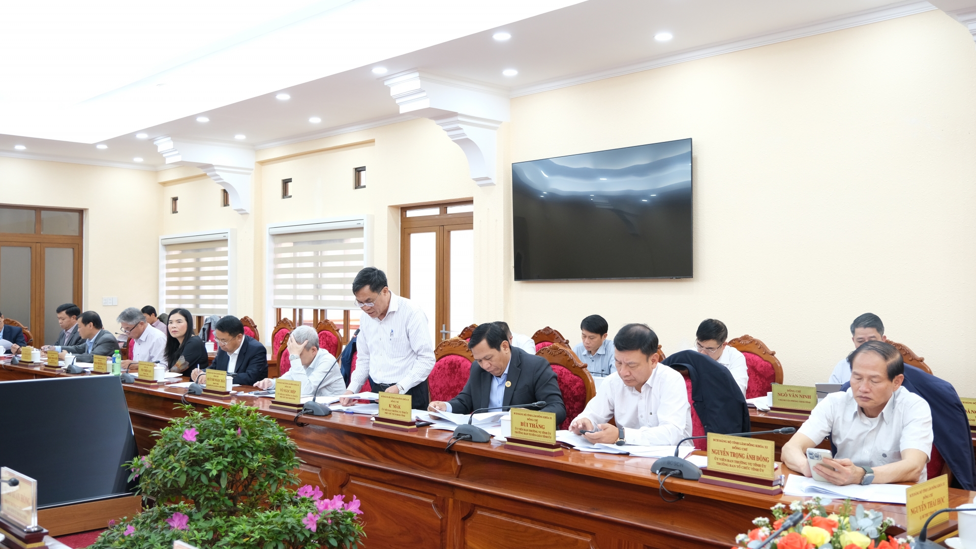 Các đại biểu của tỉnh Lâm Đồng tham gia buổi làm việc
