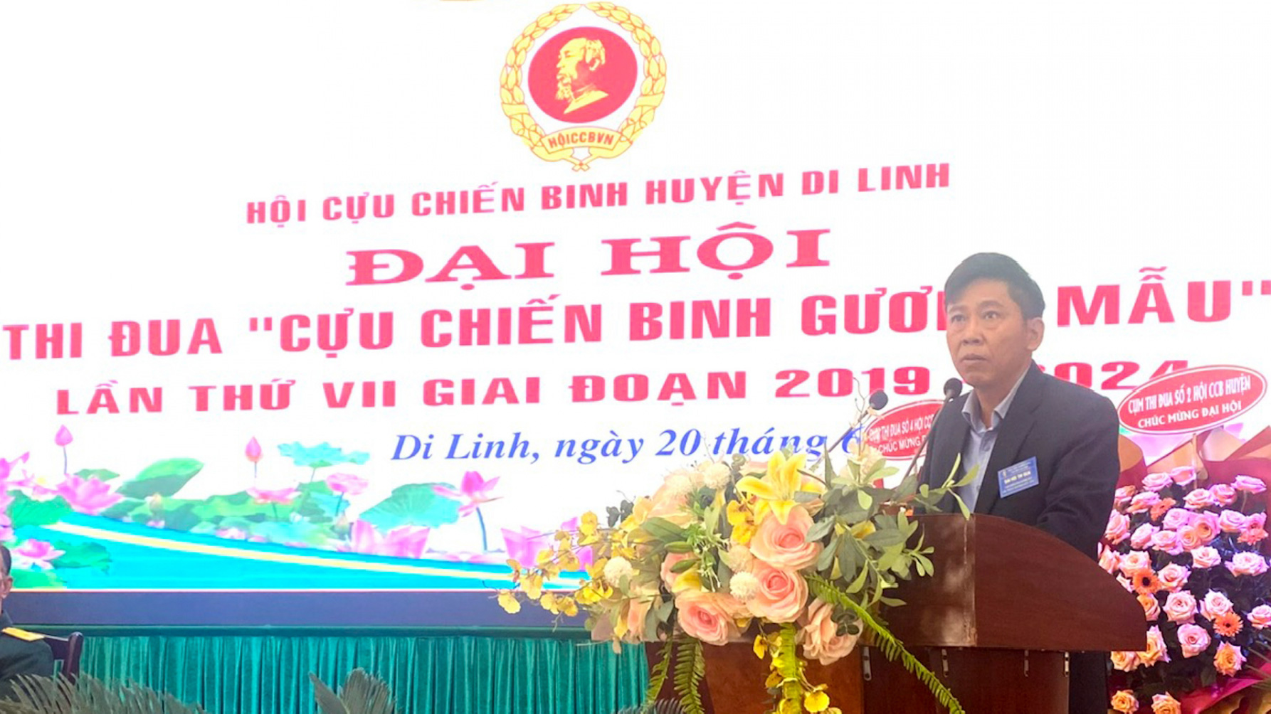 Phó Chủ tịch UBND huyện Trần Nhật Thi phát biểu tại Đại hội