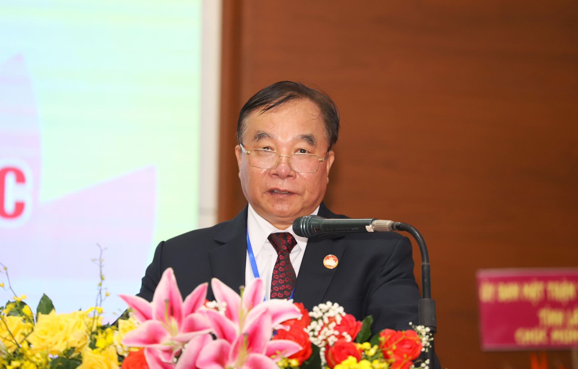 Chủ tịch Ủy ban MTTQ Việt Nam TP Bảo Lộc phát biểu khai mạc Đại hội