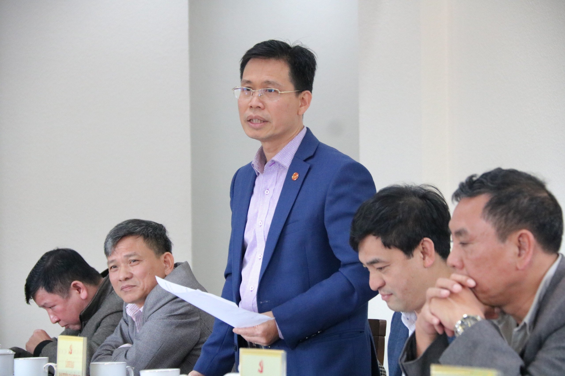 Phó Trưởng Ban Thường trực Ban Tuyên giáo Tỉnh ủy Trần Trung Hiếu ý kiến tại Hội nghị