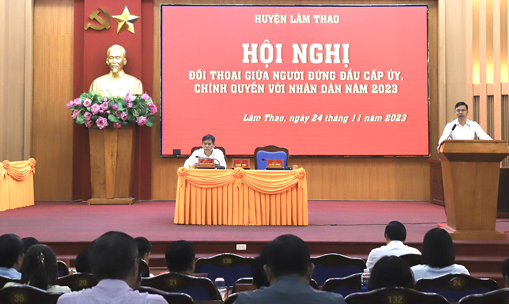 Lâm Thao tổ chức đối thoại giữa người đứng đầu với nhân dân năm 2023