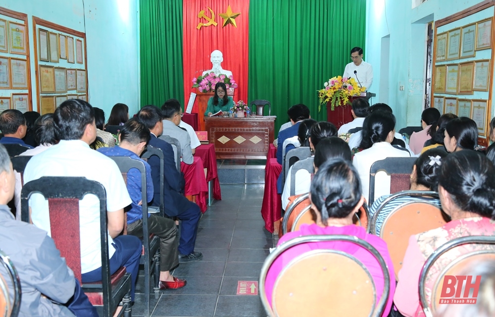 Phó Bí thư Thường trực Tỉnh ủy, Trưởng Đoàn ĐBQH tỉnh Lại Thế Nguyên dự sinh hoạt cùng Chi bộ tổ dân phố Lập Công