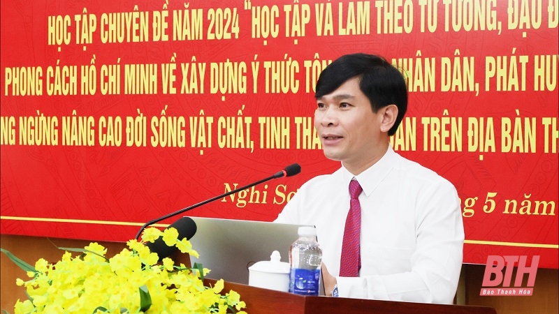 Thị ủy Nghi Sơn tổ chức hội nghị học tập chuyên đề năm 2024