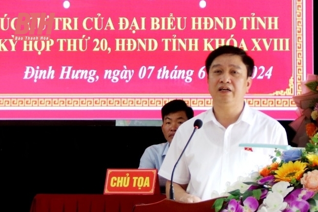 Tổ đại biểu HĐND tỉnh tiếp xúc cử tri tại huyện Yên Định