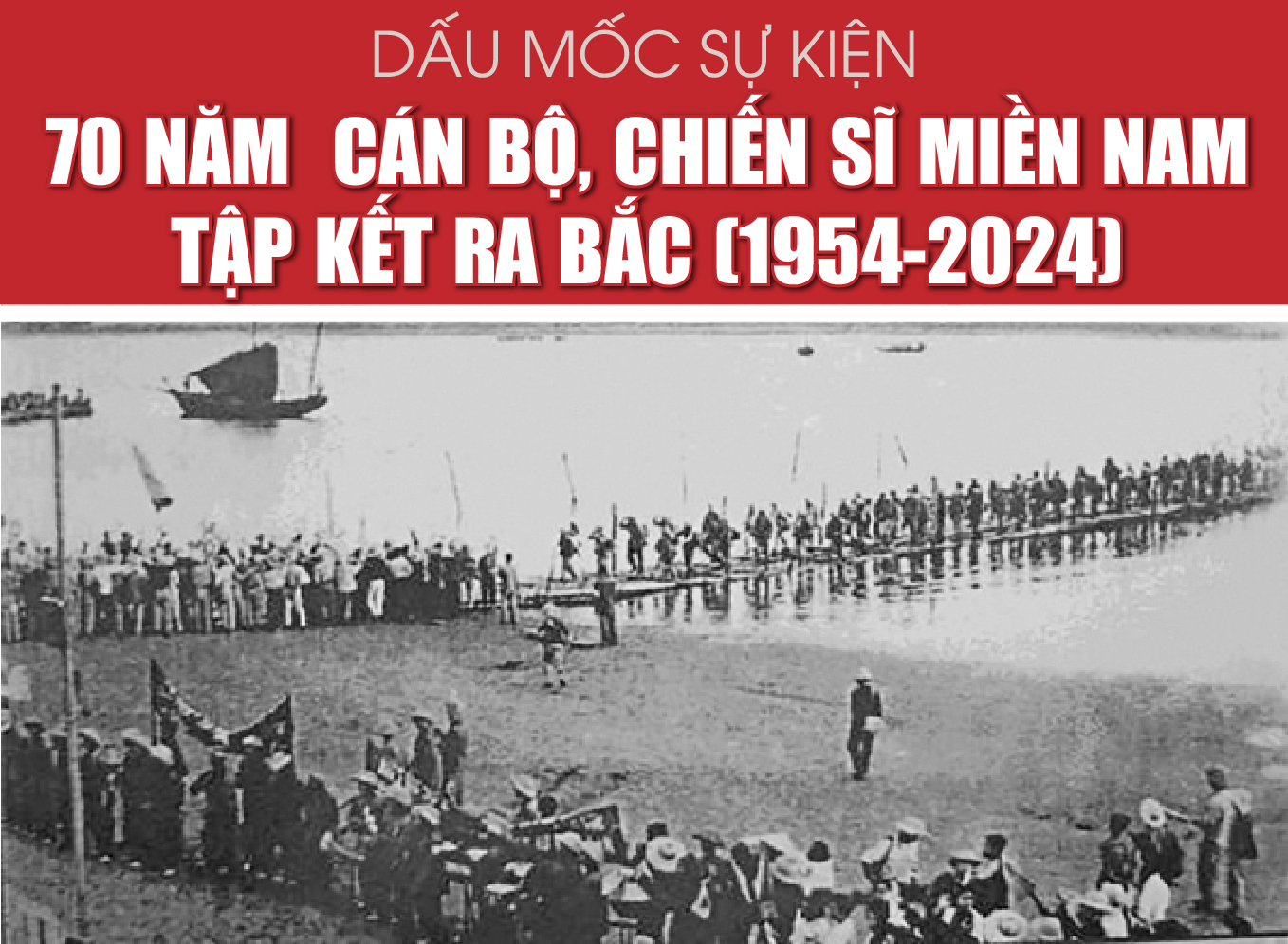 [Infographics] - Dấu mốc sự kiện 70 năm cán bộ, chiến sĩ miền Nam tập kết ra Bắc (1954-2024)