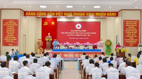 Ông Lê Văn Mong giữ chức Chủ tịch Hội Chữ thập đỏ xã Giang Thành nhiệm kỳ 2026 - 2031 