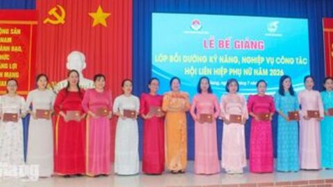 95 cán bộ Hội Phụ nữ cơ sở hoàn thành bồi dưỡng nghiệp vụ