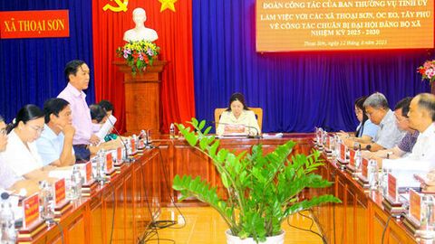 Phó Chủ tịch Thường trực HĐND tỉnh An Giang kiểm tra công tác chuẩn bị Đại hội Đảng bộ 3 xã