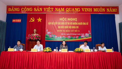 Ứng cử viên đại biểu Quốc hội tiếp xúc cử tri 5 xã: Chợ Mới, Nhơn Mỹ, Long Điền, Hội An và Long Kiến