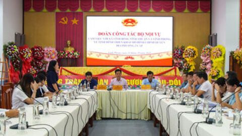 Đoàn công tác của Bộ Nội vụ làm việc với 3 xã