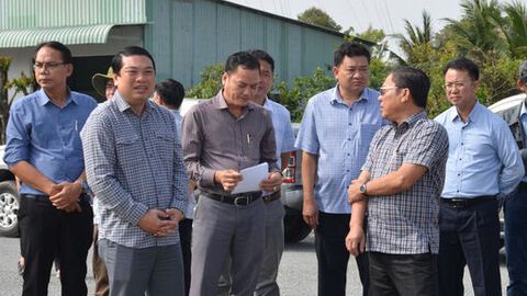 Phó Chủ tịch UBND tỉnh Lê Trung Hồ kiểm tra tiến độ công trình đầu tư công 