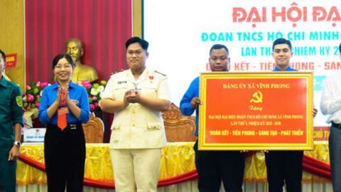 Đại hội đại biểu Đoàn Thanh niên Cộng sản Hồ Chí Minh hai xã Vĩnh Phong và Thạnh Hưng lần I