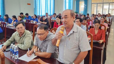 Cấp ủy, chính quyền xã Hòa Điền đối thoại với Nhân dân 