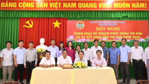 Cụm Thi đua số 3 Hội Nông dân tỉnh An Giang ký kết giao ước thi đua năm 2026