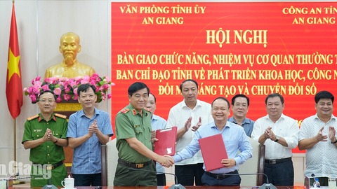 Công an An Giang tiếp nhận vai trò Cơ quan thường trực Ban Chỉ đạo về khoa học, công nghệ