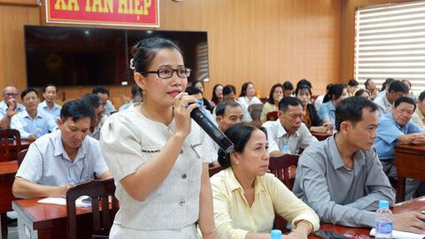 Đại biểu HĐND hai cấp tiếp xúc cử tri xã Tân Hiệp 