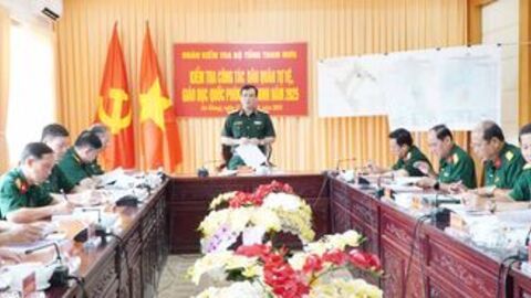 Đoàn kiểm tra của Bộ Tổng Tham mưu làm việc tại An Giang 