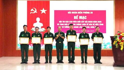 Hải đoàn Biên phòng 28 tổ chức thành công Hội thi báo cáo viên giỏi