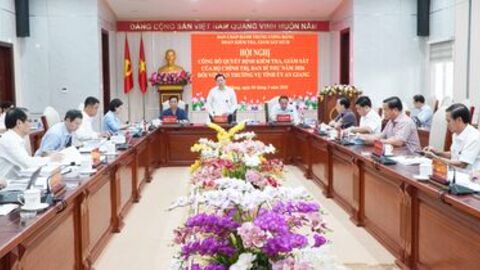Công bố quyết định kiểm tra, giám sát của Bộ Chính trị, Ban Bí thư năm 2026 đối với Ban Thường vụ Tỉnh ủy An Giang