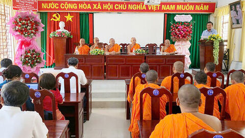 Họp mặt tăng sinh An Giang đang học tập tại Trường Bổ túc văn hóa Pali Trung cấp Nam bộ