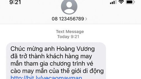 Cẩn trọng bị lừa đảo với chiêu trò trúng vé cào trực tuyến