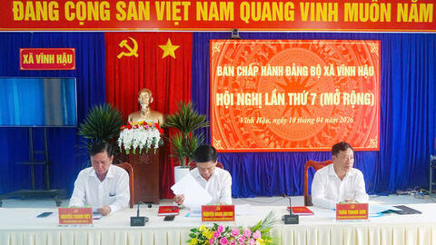 Hội nghị Ban Chấp hành Đảng bộ xã Vĩnh Hậu lần thứ 7 (mở rộng)