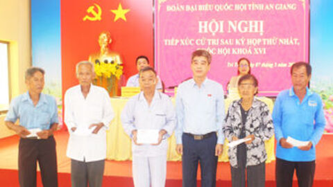 Đoàn Đại biểu Quốc hội tỉnh An Giang, đơn vị số 3 tiếp xúc cử tri tại xã Tri Tôn