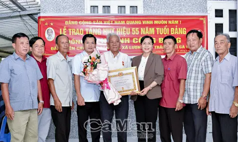 Cà Mau trao tặng 619 Huy hiệu Đảng dịp Quốc khánh 2/9
