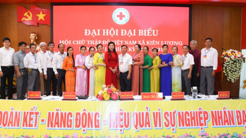 Đại hội đại biểu Hội Chữ thập đỏ xã Kiên Lương lần thứ I