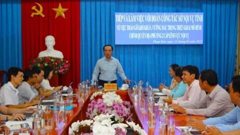 Phó Giám đốc Sở Nội vụ tỉnh An Giang làm việc với 6 xã