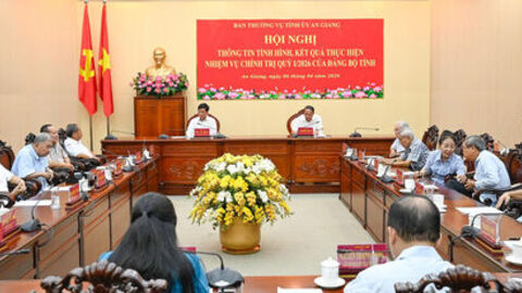 Ban Thường vụ Tỉnh ủy An Giang thông tin tình hình, kết quả thực hiện nhiệm vụ chính trị quý I/2026 của Đảng bộ tỉnh 