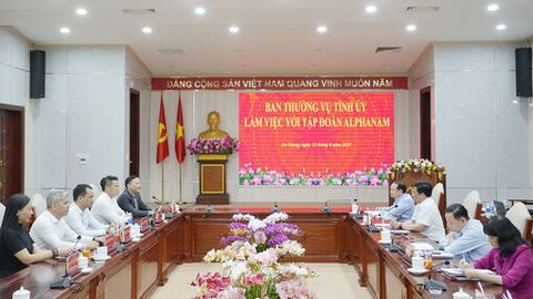 Tỉnh An Giang làm việc với Tập đoàn Alphanam về thu hút đầu tư dự án