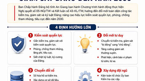 (Infographich) An Giang đổi mới kiểm tra, giám sát Đảng đến năm 2030 