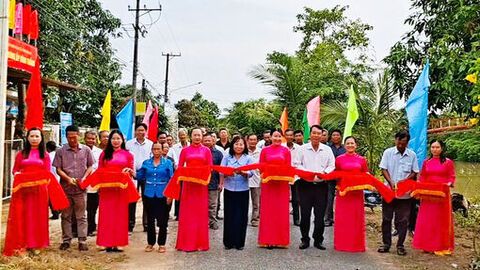 Xã Vĩnh Trạch hoàn công công trình sửa chữa, nâng cấp hệ thống điện chiếu sáng tuyến Nam Đòn Dông