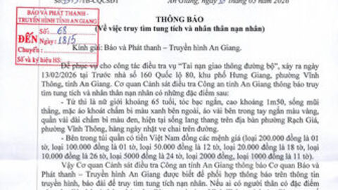 Truy tìm tung tích và nhân thân nạn nhân