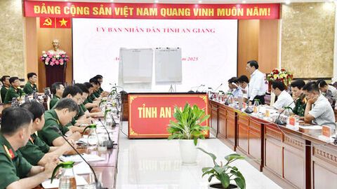 Quân khu 9 làm việc với UBND tỉnh An Giang về quản lý, sử dụng đất quốc phòng 
