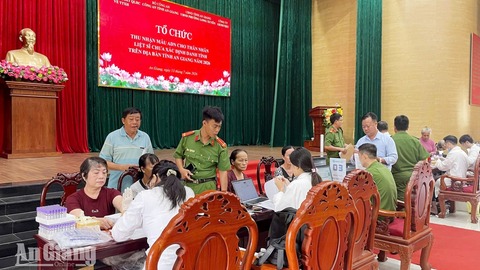 An Giang thu nhận gần 450 mẫu ADN thân nhân liệt sĩ chưa xác định danh tính