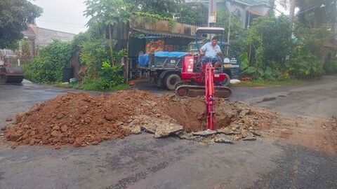 Khẩn trương khắc phục sụt lún cống Ba Đấu