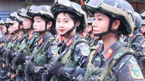 Nữ chiến sĩ ở An Giang hai lần tham gia diễu binh 