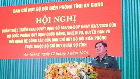 An Giang quán triệt quyết định về chức năng, nhiệm vụ của Ban Chỉ huy Bộ đội Biên phòng