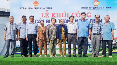 Khởi công 3 cây cầu giao thông nông thôn tại xã Tân Thạnh