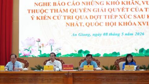Đoàn đại biểu Quốc hội tỉnh An Giang nghe báo cáo khó khăn, vướng mắc của tỉnh 
