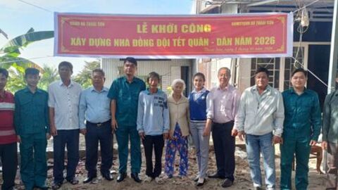 Xã Thoại Sơn xuất quân thực hiện các hoạt động Tết Quân - Dân năm 2026