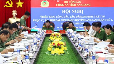 Công an triển khai kế hoạch bảo đảm an ninh, trật tự Đại hội đại biểu Đảng bộ tỉnh An Giang