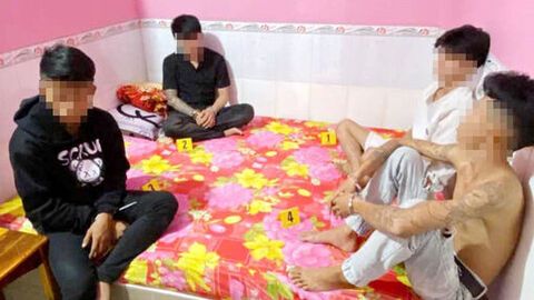 Công an xã Đông Hòa bắt quả tang nhóm thanh niên sử dụng ma túy tại nhà trọ