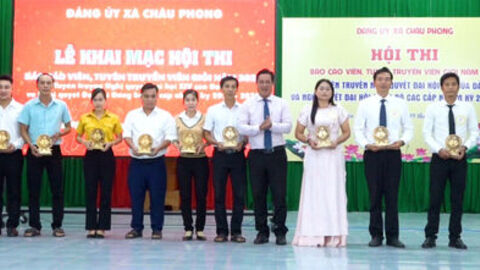 Bế mạc hội thi báo cáo viên, tuyên truyền viên giỏi xã Châu Phong năm 2026