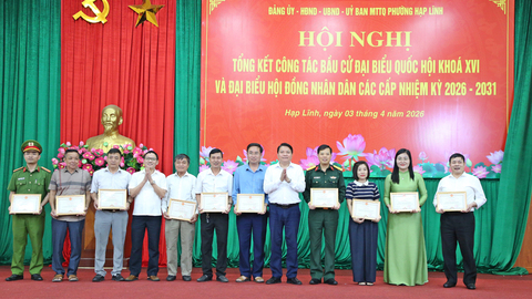 Phường Hạp Lĩnh tổng kết công tác bầu cử đại biểu Quốc hội và đại biểu HĐND các cấp